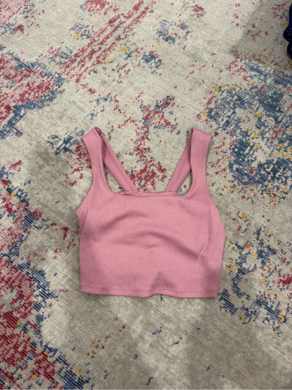 ALO Yoga Pink Ribbed Tank Top
